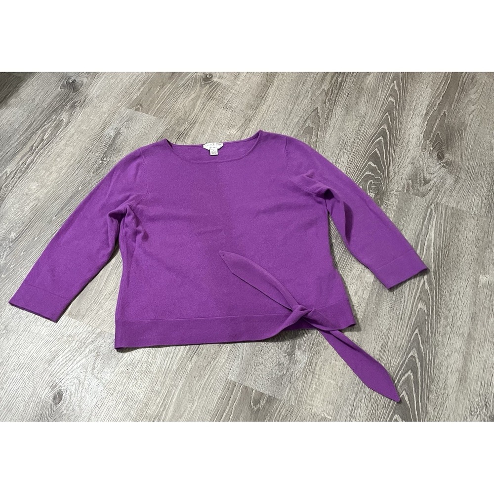 Casual Corner Women's Purple XL Cashmere Sweater Top